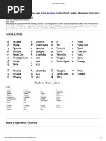 Latex Math Symbols