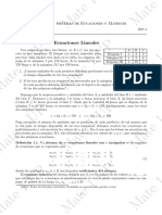 Sistemas de Ecuaciones Lineales