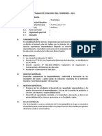 Plan de Trabajo Del Concurso de Crea y Emprende