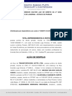 Ação de Despejo - Total Empreendimentos X Transportadora Hotta