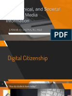 Legal, Ethical, and Societal Issues in Media Information: Joemar D. Sajona, RL. MLIS