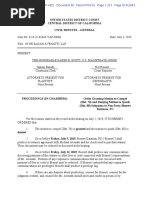 In Re Egan Avenatti - Order Compelling Bienert Katzman, PC To Produce Payment Records Re Michael Avenatti