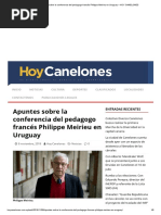 Apuntes Sobre La Conferencia Del Pedagogo Francés Philippe Meirieu en Uruguay - HOY CANELONES