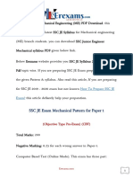 SSC JE Syllabus Mechanical Engineering (ME) PDF Download PDF