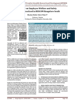 A Study On Employee Welfare and Safety Measure Practiced in BESCOM Bangalore South