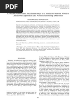 Avoidant) Ambivalent Attachment Style As A Mediator Between Abusive