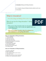 Lesson: Intonation (Rising and Falling Intonation) Objective