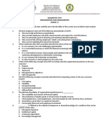 DIAGNOSTIC IN ORG & - MGT With Answer Key