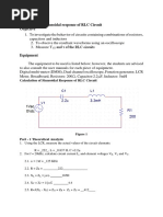 To Analyze The Sinusoidal Response of RLC Circuit