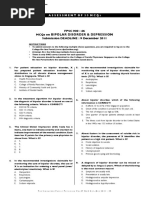 Bipolar Disorder & Depression: FPSC No: 46 Mcqs On Submission Deadline: 9 December 2011