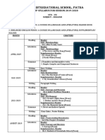 Radiant International School, Patna: Split-Up Syllabus For Session 2019-2020