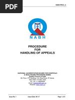 Procedure FOR Handling of Appeals: Nabh-Proc - A