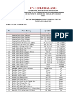 Daftar List Harga CV Hulubalang Rev