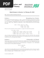 Communication and Detection Theory: Model Answers To Exercise 1 of February 20, 2018