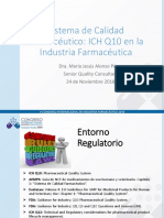 Implementación de Sistema de Calidad ICH Q10