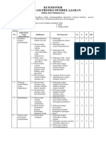 Kuesioner Proses Pembelajaran