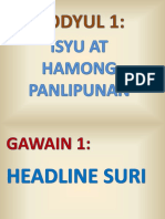 Isyu at Hamong Panlipunan