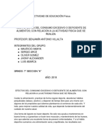 Efectos Del Consumo Excesivo o Deficiente de Alimentos