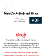 Scientific Attitude and Values: Francis John V. Sicosana