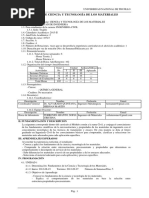 Ciencia y Tecnología de Los Materiales 2013-II