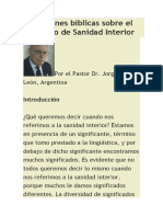 Reflexiones Bíblicas Sobre El Concepto de Sanidad Interior