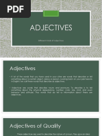 Adjectives Lesson 5