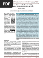 The Level of Access To The Help For Catubig Agricultural Advancement Project HCAAP
