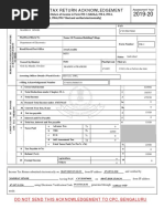 Indian Income Tax Return Acknowledgement: Do Not Send This Acknowledgement To CPC, Bengaluru