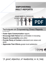 Empowering Direct Reports: John Mark N. Paracad