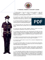 11 GENERAL ORDERS of SECURITY GUARD