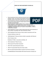 EQUITY RESEARCH ON TUBE INVESTMENT OF INDIA LTD