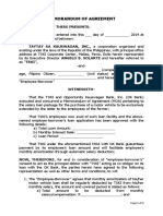 MEMORANDUM OF AGREEMENT-employee&tski