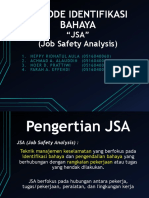 Metode Identifikasi Bahaya: "JSA" (Job Safety Analysis)