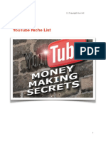 Youtube Niche List PDF