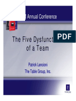 5 Dysfunctions of A Team