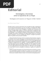 Estrategias y Lecciones Ante La Injusticia de La Haya