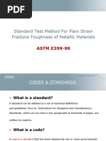 Standard Test Method For Plain Strain Fracture Toughness of Metallic Materials