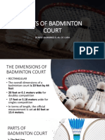 Parts of Badminton Court