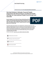 Nursing Students Attitudes Towards People Diagnosed With Mental Illness and Mental Health Nursing An International Project From Europe and Australia