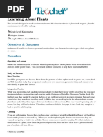 Plants Lesson Plan