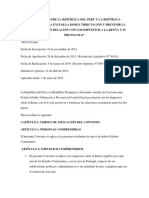 Convenio Entre La República Del Perú y La República Portuguesa para Evitar La Doble Tributacion y Prevenir La Evasión Fisc