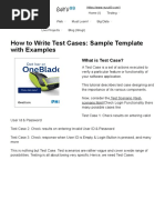 How To Write Test Cases - Sample Template With Examples