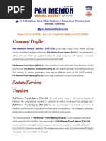 Company Profile::: M-01, Falaknaz View, Main Shahrah-E-Faisal, Near Wireless Gate Karachi, Pakistan