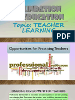 Foundation of Education "TEACHER LEARNING"