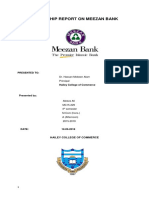 Internship Report On Meezan Bank