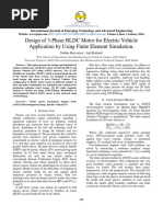 Design of 3-Phase BLDC Motor For Electric Vehicle Application by Using Finite Element Simulation