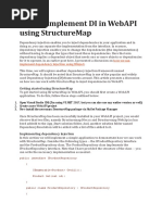 How To Implement Di in Webapi Using Structuremap