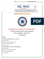 FLUID MECHANICS Lab Manual PDF