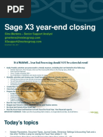 2017 Sage X3 Year End Closing Presentation