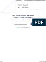 SAP Display Material Movement TCodes Transaction Codes .G-Job 26